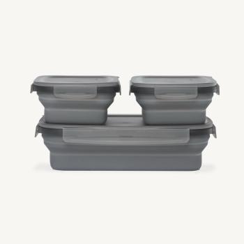 Drip EZ Secondz Food Storage Prep Tub 3 Pack Charcoal350