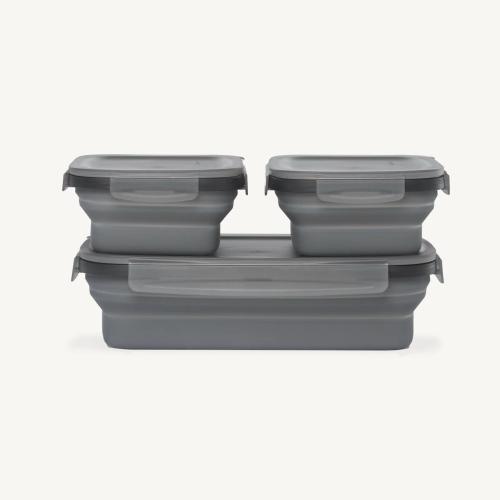Drip EZ Secondz Food Storage Prep Tub   3 Pack   Charcoal