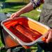 Drip EZ BBQ Prep Tub V2   Extra Large Size   Orange   16 Inches by 22 Inches