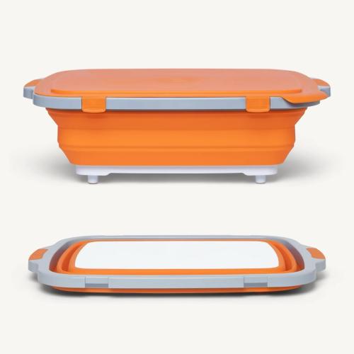 Drip EZ BBQ Prep Tub V2   Extra Large Size   Orange   16 Inches by 22 Inches