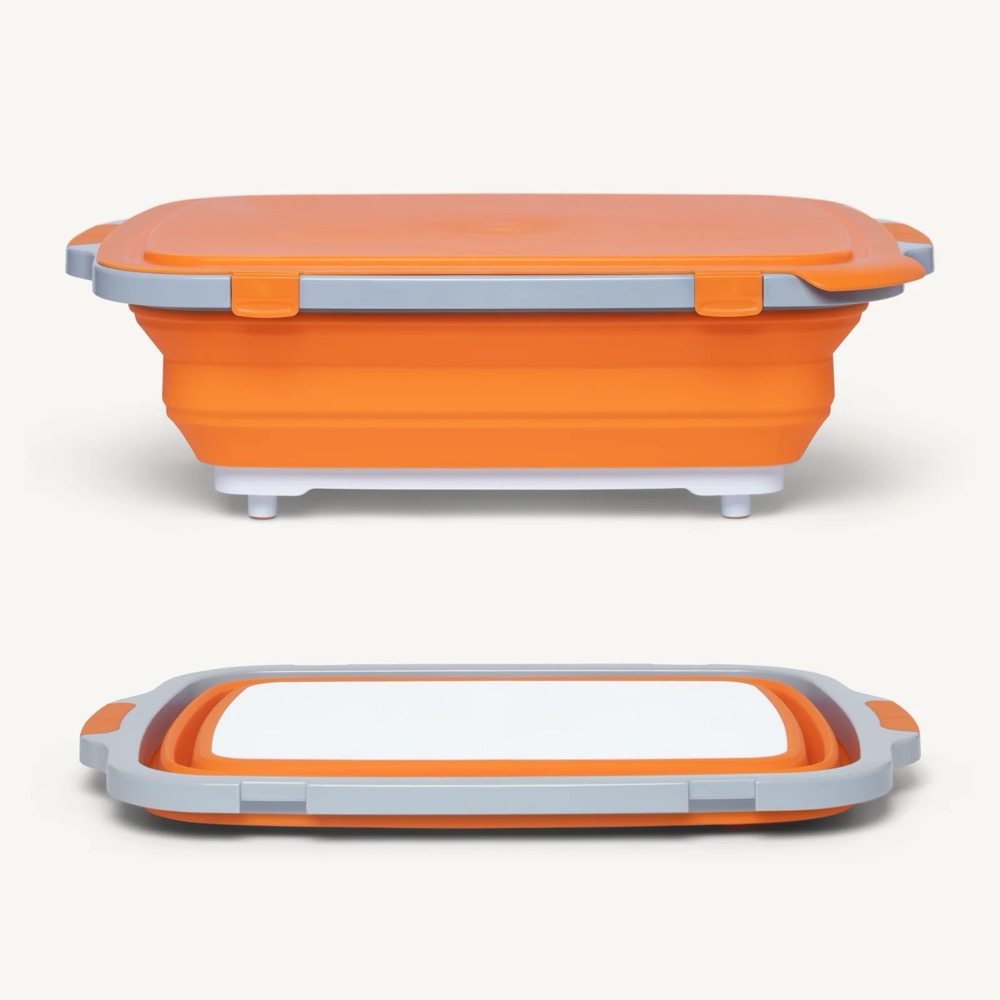 Drip EZ BBQ Prep Tub V2   Extra Large Size   Orange   16 Inches by 22 Inches