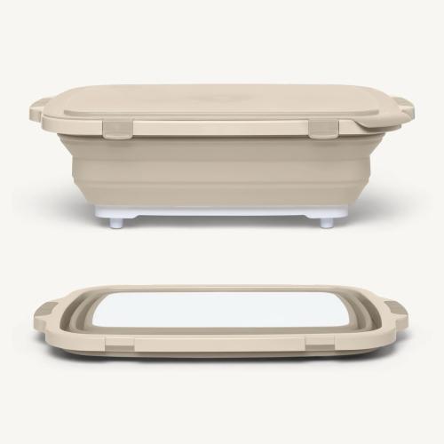 Drip EZ BBQ Prep Tub V2   Extra Large Size   Sandstone   16 Inches by 22 Inches