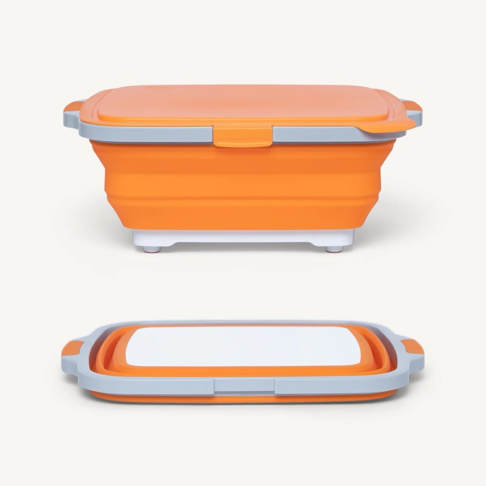 Drip EZ BBQ Prep Tub   Junior Size   Orange   12 Inches by 16 Inches