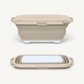 Drip EZ BBQ Prep Tub Junior Size Sandstone 12 Inches by 16 Inches Main350