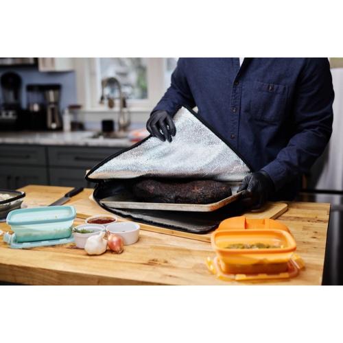 Drip EZ Rest EZ BBQ Blanket for Controlled Heat Loss and Moisture Retention   Heavy Duty Zipper and Wide Mouth   Green