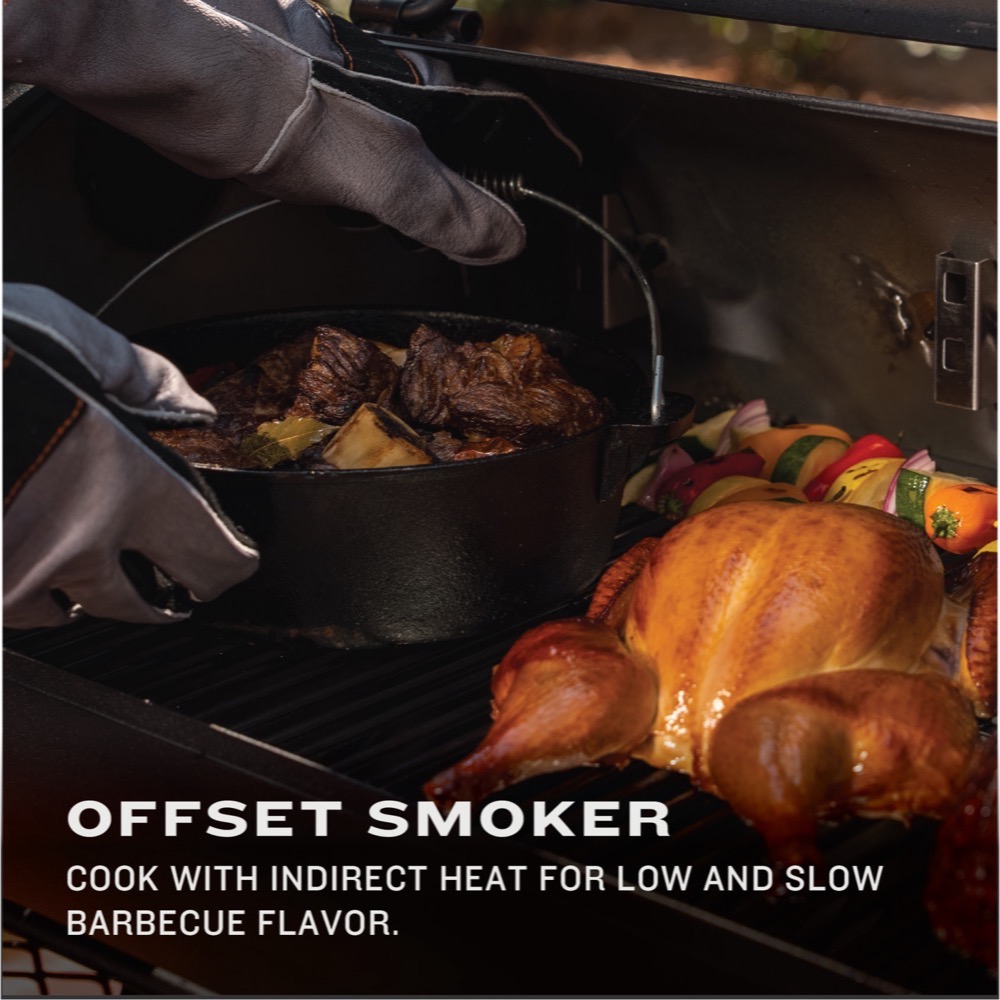 Oklahoma Joes Highland Offset Charcoal Smoker  and  Grill