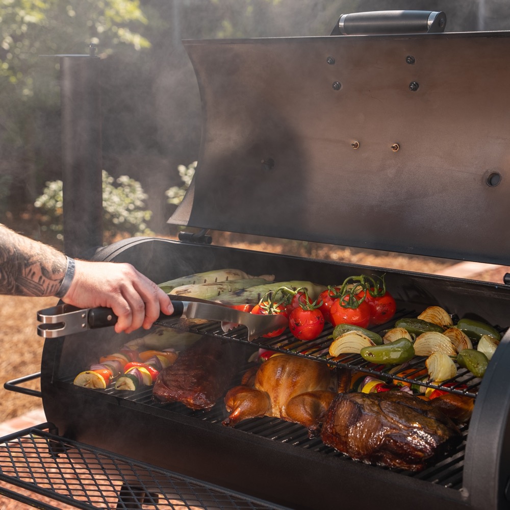 Oklahoma Joes Highland Offset Charcoal Smoker  and  Grill