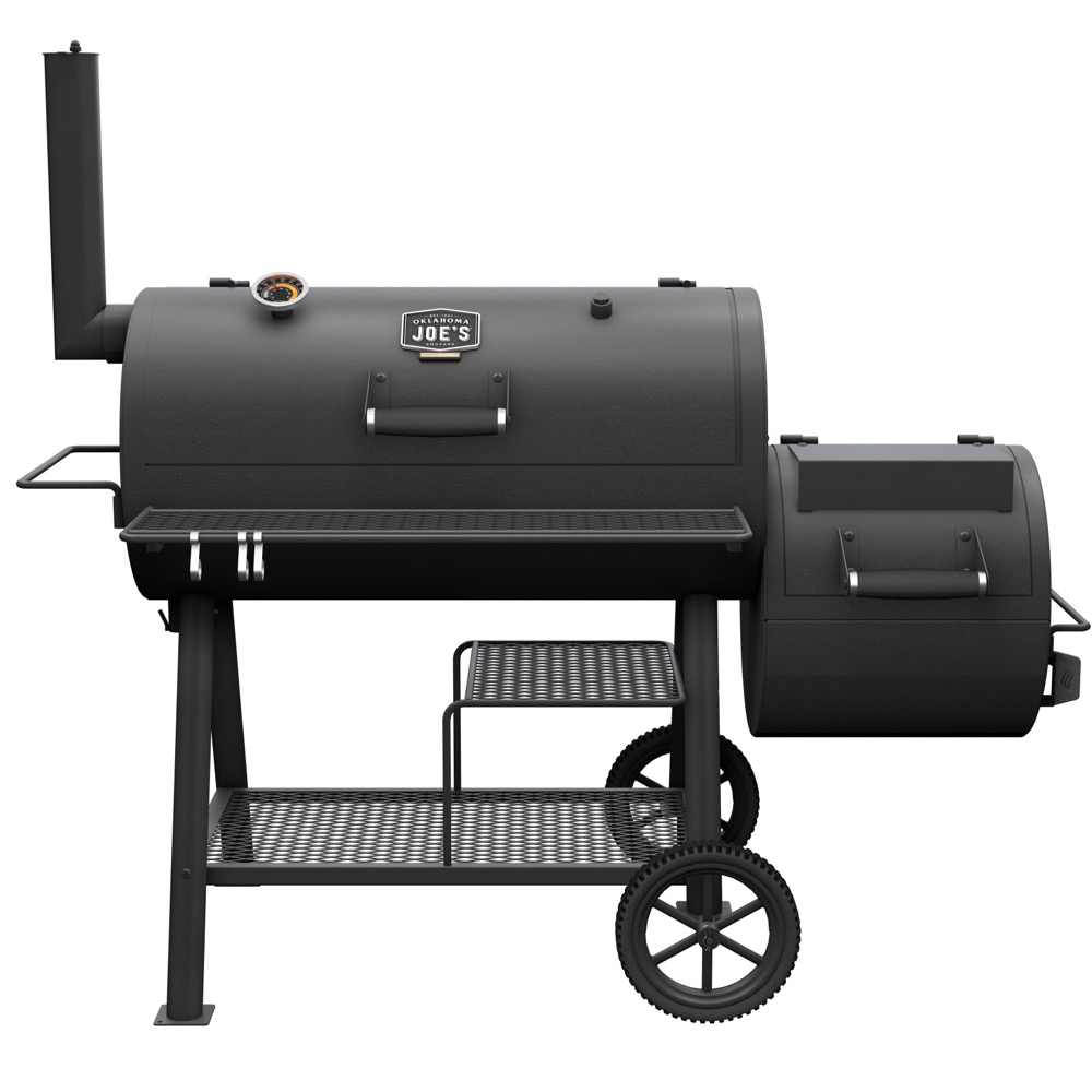 Oklahoma Joes Highland DLX Offset Charcoal Smoker  and  Grill