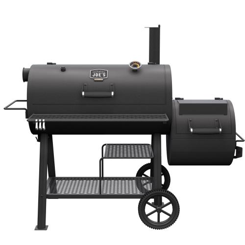 Oklahoma Joes Highland Offset Reverse Flow Charcoal Smoker  and  Grill