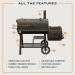 Oklahoma Joes Highland Offset Reverse Flow Charcoal Smoker  and  Grill