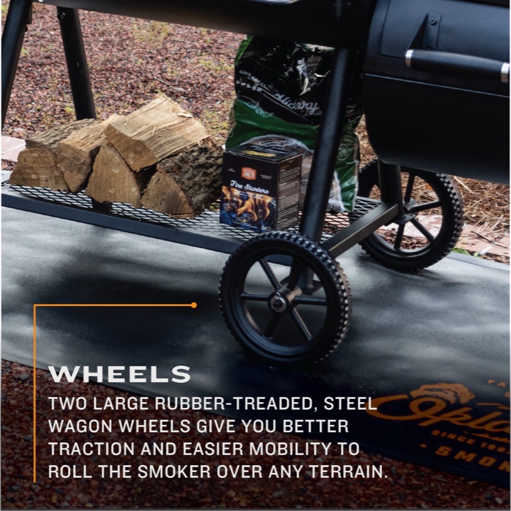 Oklahoma Joes Highland Offset Reverse Flow Charcoal Smoker  and  Grill