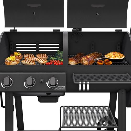 Oklahoma Joes Canyon Combo Charcoal and Propane Gas Smoker  and  Grill