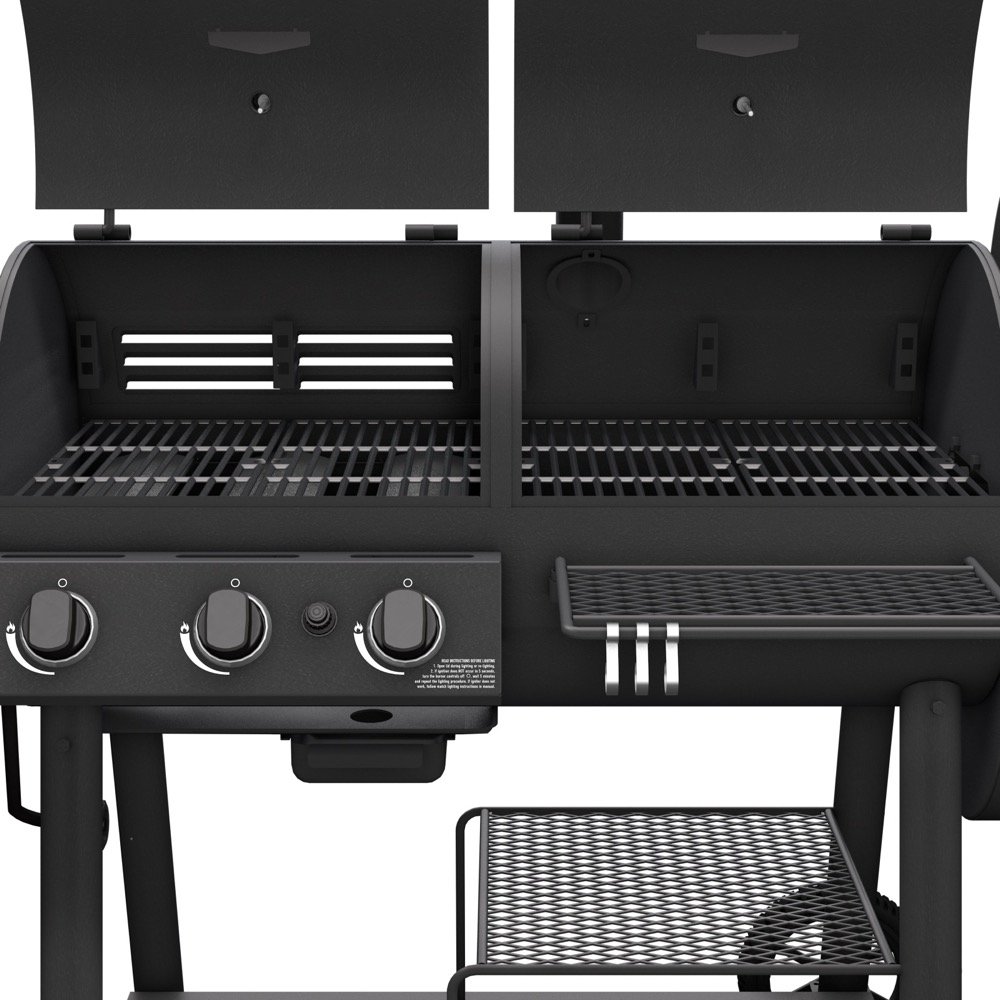 Oklahoma Joes Canyon Combo Charcoal and Propane Gas Smoker  and  Grill