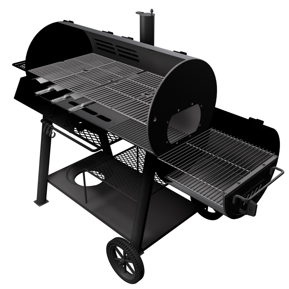 Oklahoma Joes Canyon Combo Charcoal and Propane Gas Smoker  and  Grill