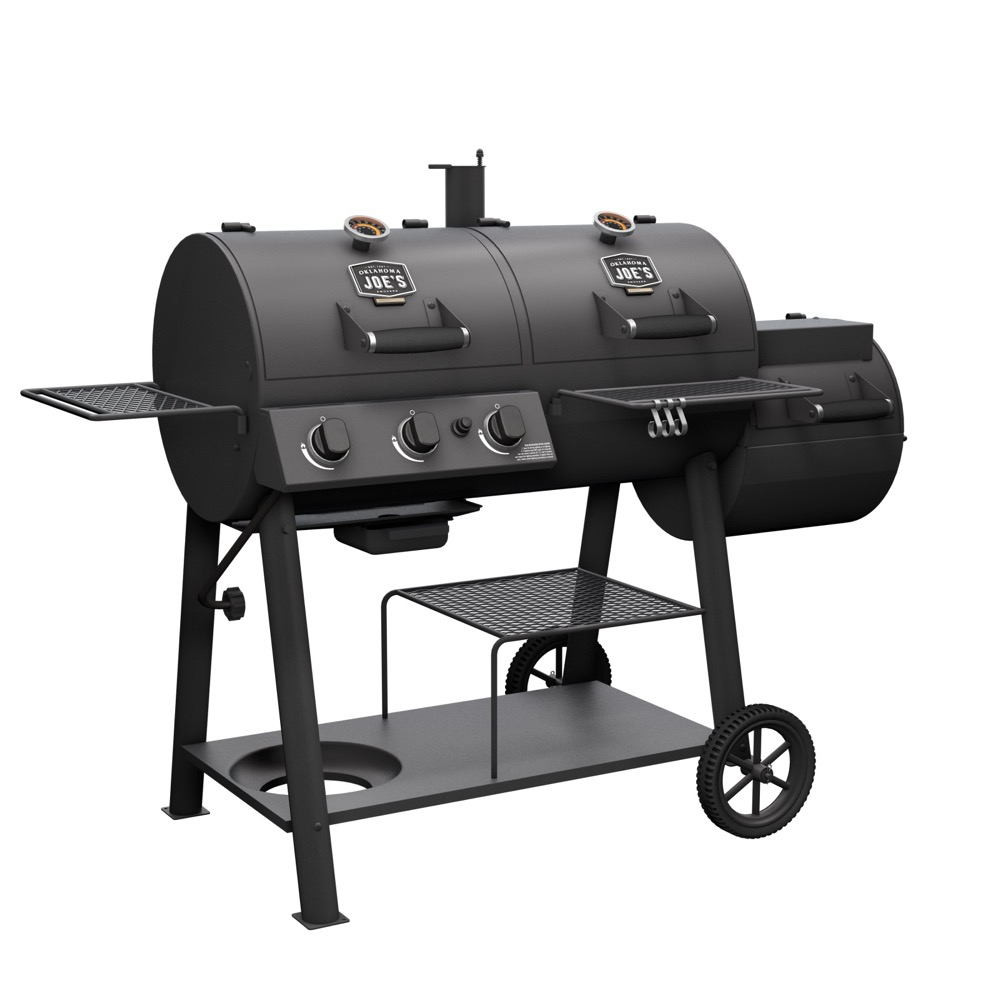Oklahoma Joes Canyon Combo Charcoal and Propane Gas Smoker  and  Grill
