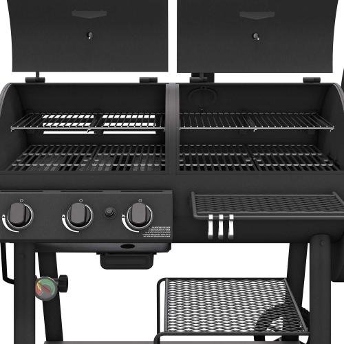 Oklahoma Joes Canyon Combo DLX Charcoal and Propane Gas Smoker  and  Grill