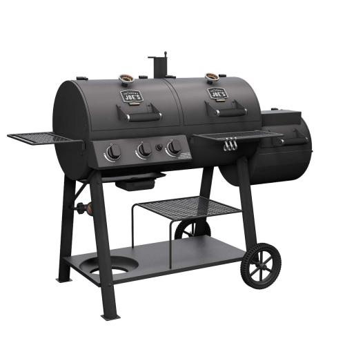 Oklahoma Joes Canyon Combo DLX Charcoal and Propane Gas Smoker  and  Grill