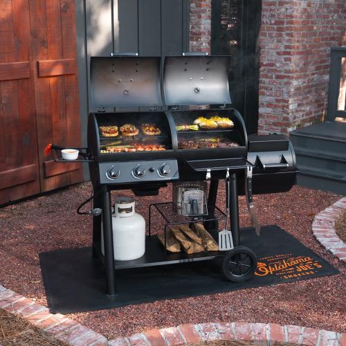 Oklahoma Joes Canyon Combo DLX Charcoal and Propane Gas Smoker  and  Grill