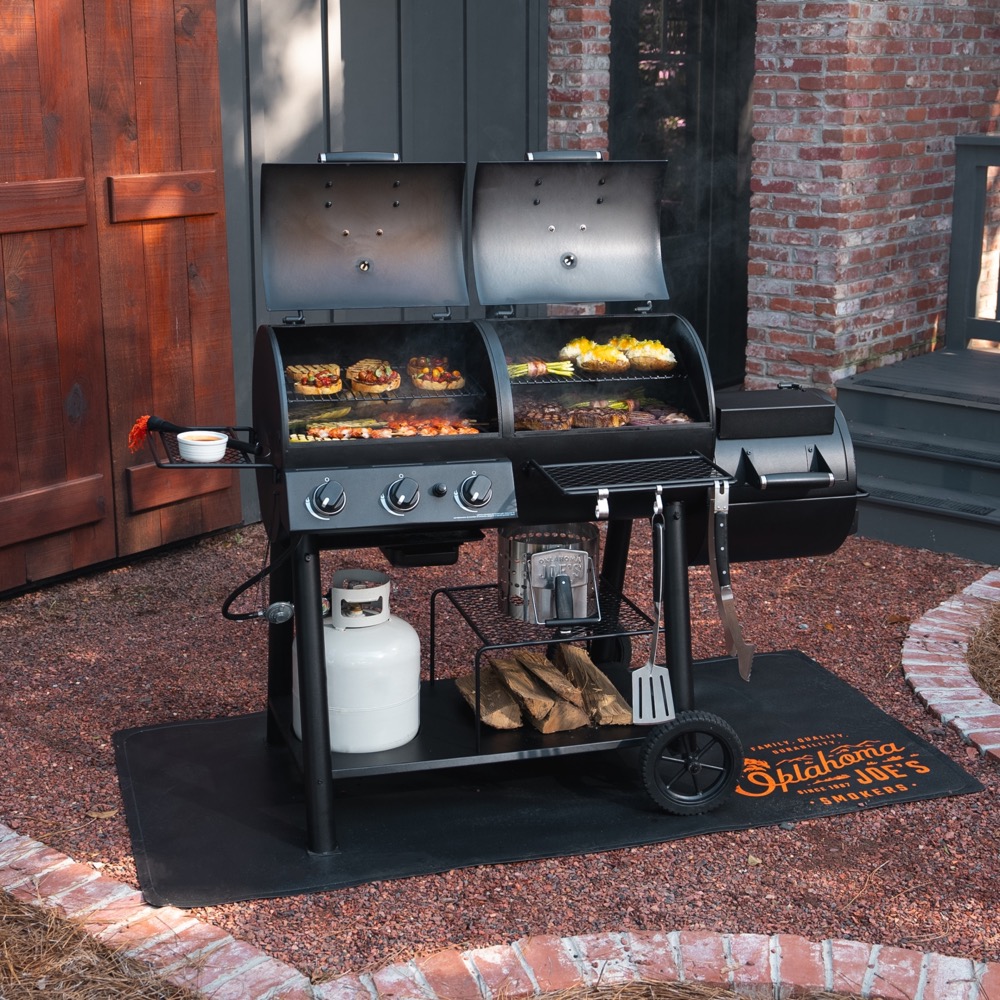 Oklahoma Joes Canyon Combo DLX Charcoal and Propane Gas Smoker  and  Grill