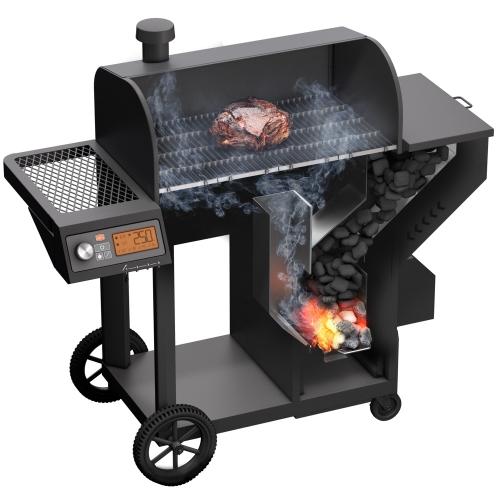 Oklahoma Joes Tahoma 900 Wi Fi Controlled Auto Feed Charcoal Smoker  and  Grill