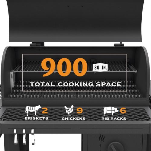 Oklahoma Joes Tahoma 900 Wi Fi Controlled Auto Feed Charcoal Smoker  and  Grill