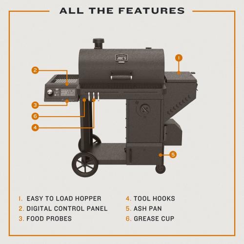 Oklahoma Joes Tahoma 900 Wi Fi Controlled Auto Feed Charcoal Smoker  and  Grill   2025 Model