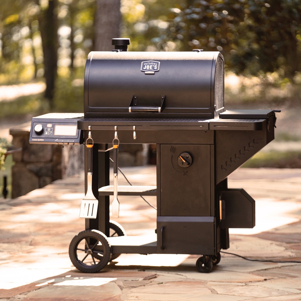 Oklahoma Joes Tahoma 1200A DLX Wi Fi Controlled Auto Feed Charcoal Smoker  and  Grill