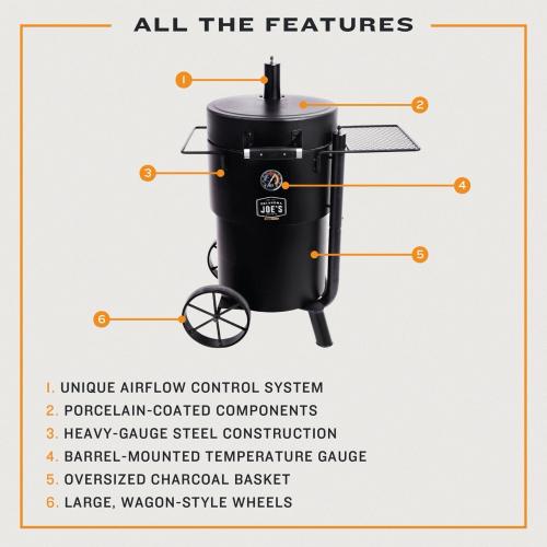 Oklahoma Joes Bronco Drum Charcoal Smoker