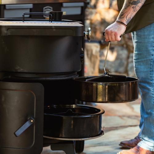 Oklahoma Joes Bronco Drum Charcoal Smoker  and  Grill
