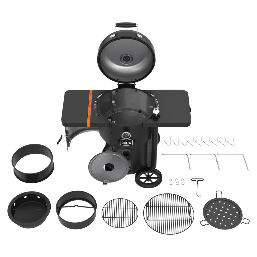 Oklahoma Joes Bronco Drum Charcoal Smoker  and  Grill