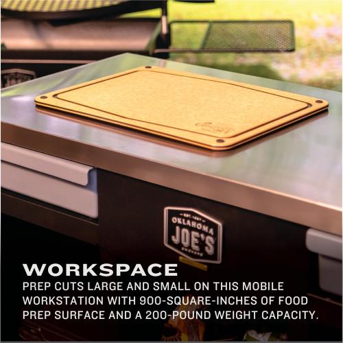 Oklahoma Joes Workstation DLX Prep  and  Storage Cart