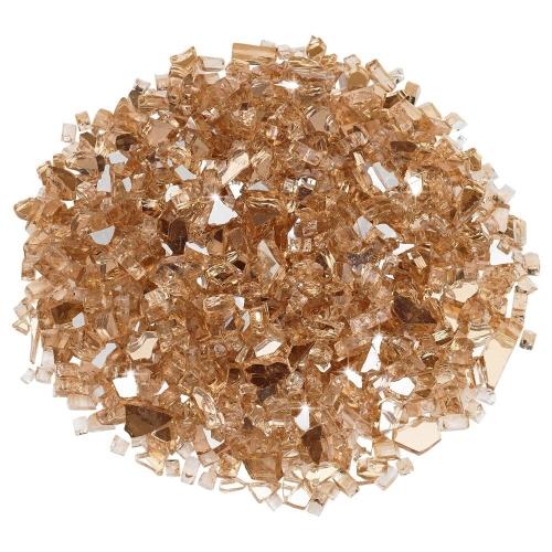 American Fire Glass Quarter Inch Champagne Fire Glass   10 Pounds