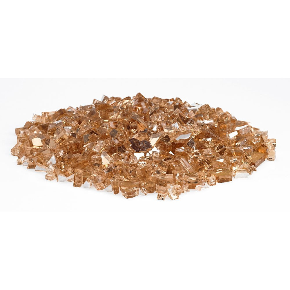 American Fire Glass Quarter Inch Champagne Fire Glass   10 Pounds