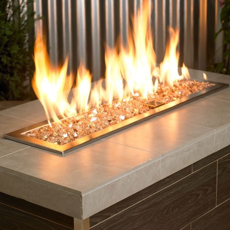 American Fire Glass Quarter Inch Champagne Fire Glass   10 Pounds