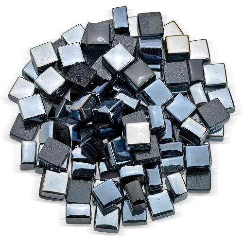 American Fire Glass Half Inch Black Luster Fire Glass 2