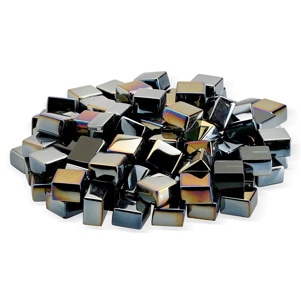 American Fire Glass Half Inch Black Luster Fire Glass 2