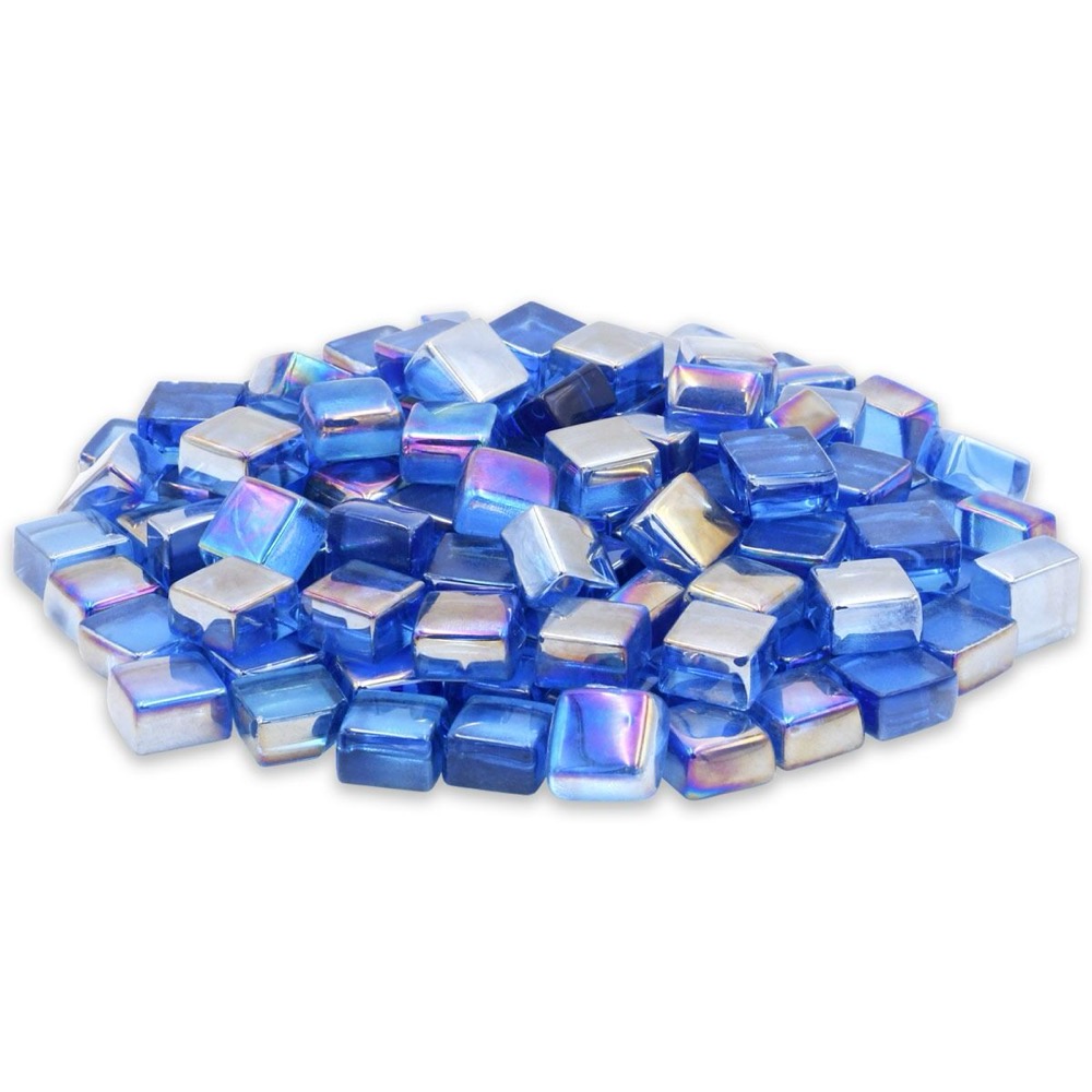 American Fire Glass Half Inch Cobalt Luster Fire Glass 2
