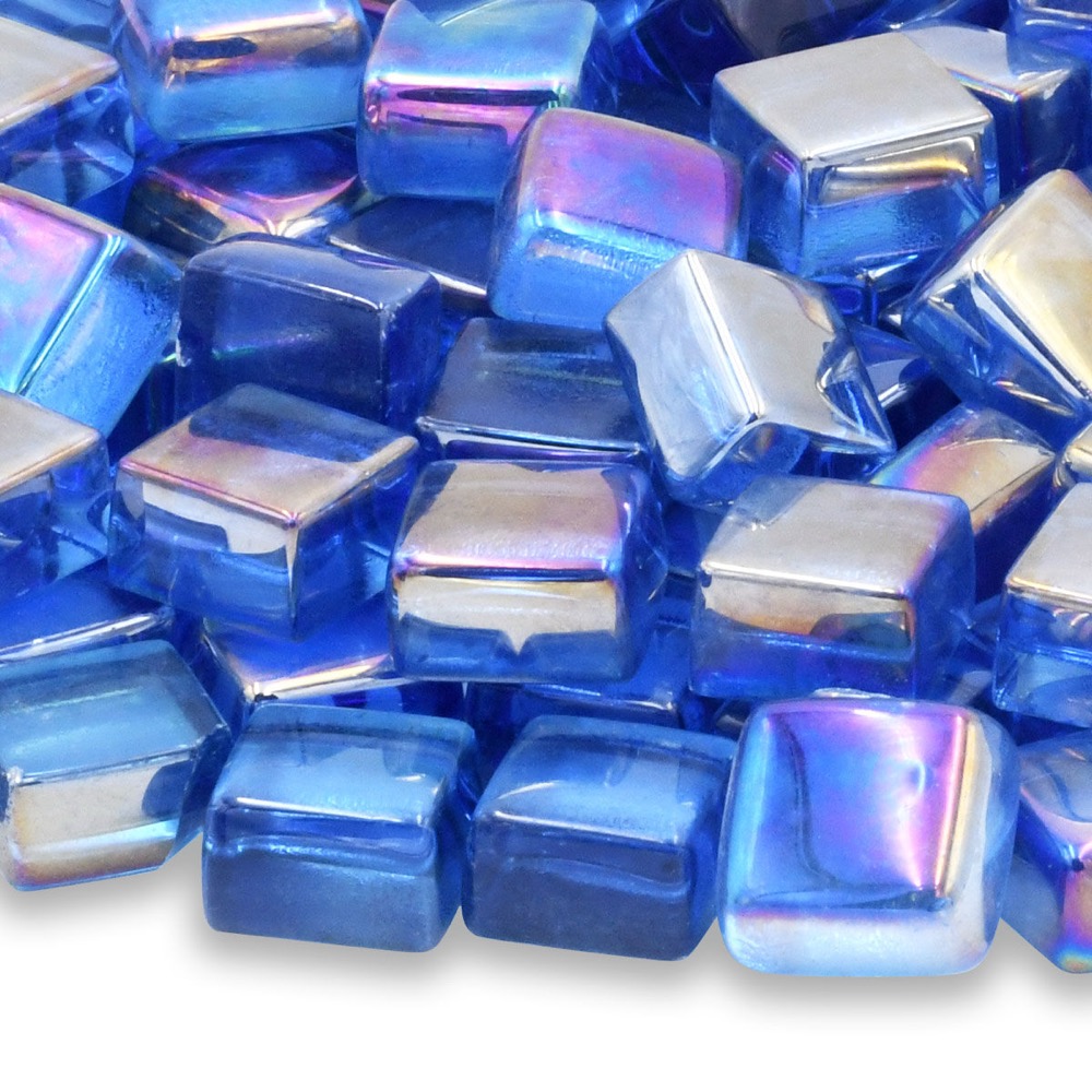 American Fire Glass Half Inch Cobalt Luster Fire Glass 2