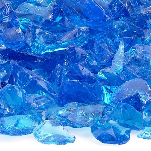 American Fire Glass Turquoise Small Sized Fire Pit Glass   10 Pounds