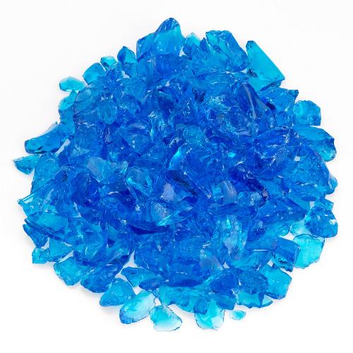 American Fire Glass Turquoise Small Sized Fire Pit Glass   10 Pounds