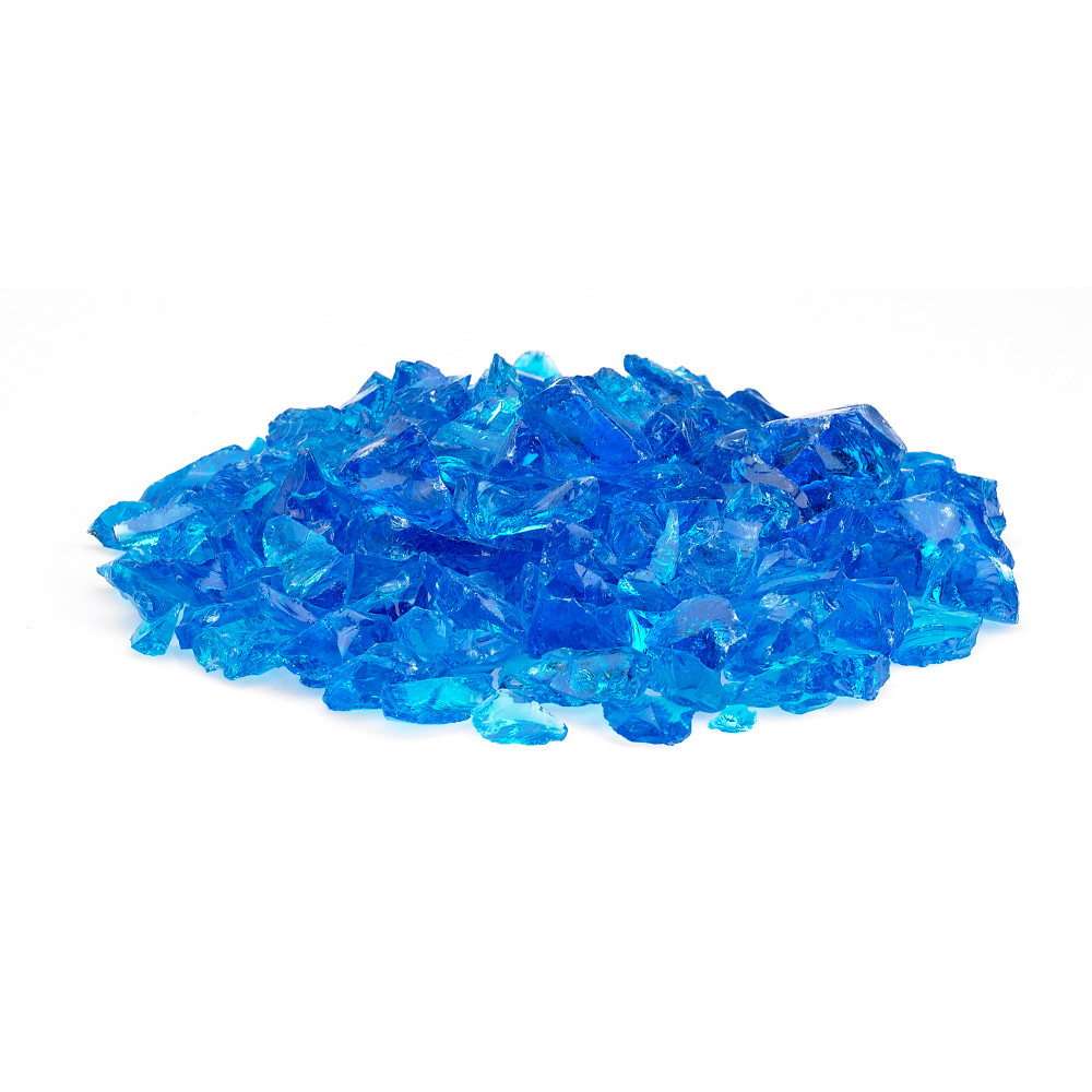 American Fire Glass Turquoise Small Sized Fire Pit Glass   10 Pounds