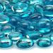 American Fire Glass Half Inch Aqua Blue Luster Fire Beads Glass   10 Pounds