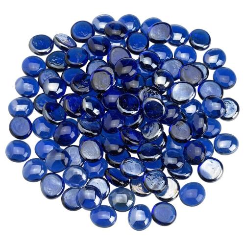 American Fire Glass Half Inch Royal Blue Luster Fire Beads Glass   10 Pounds