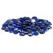 American Fire Glass Half Inch Royal Blue Luster Fire Beads Glass   10 Pounds
