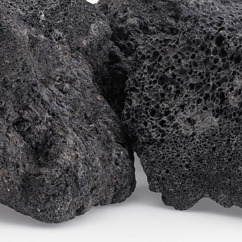 American Fire Glass 4 to 6 Inch Extra Large Black Lava Rock   20 Pounds