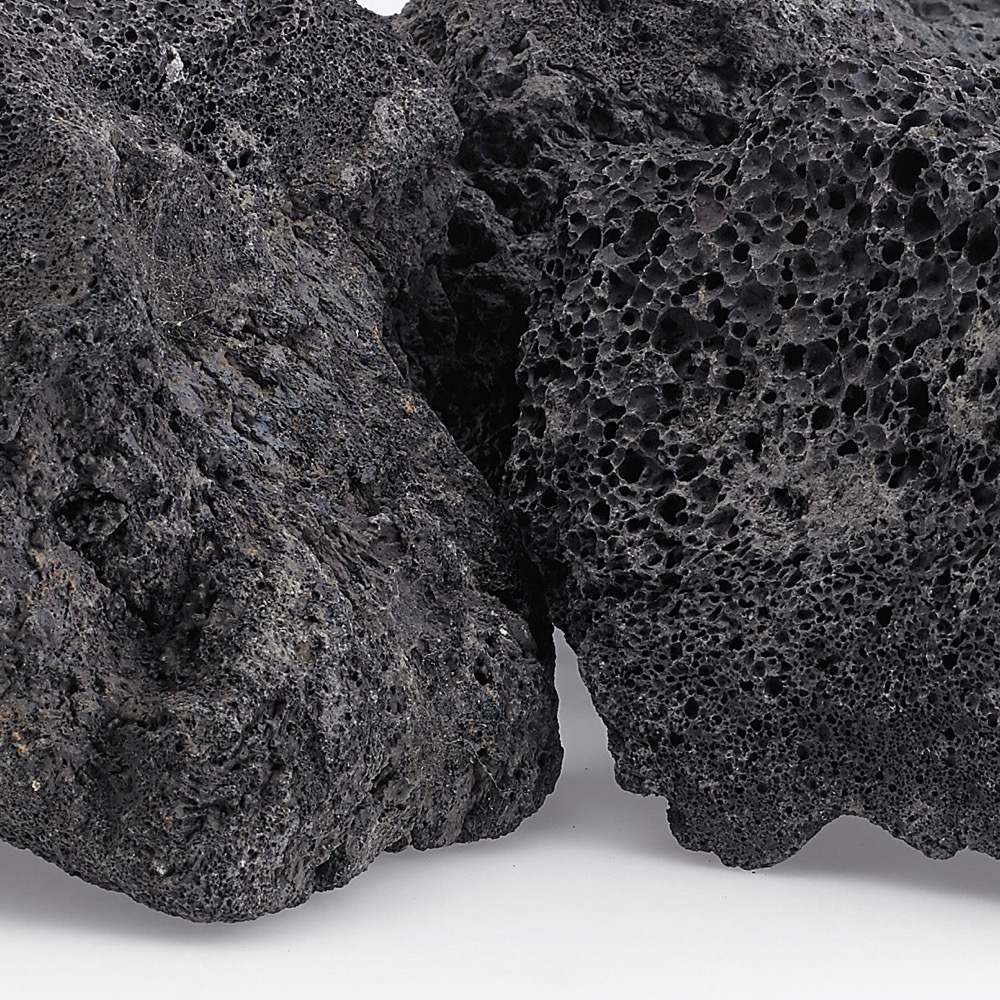 American Fire Glass 4 to 6 Inch Extra Large Black Lava Rock   20 Pounds