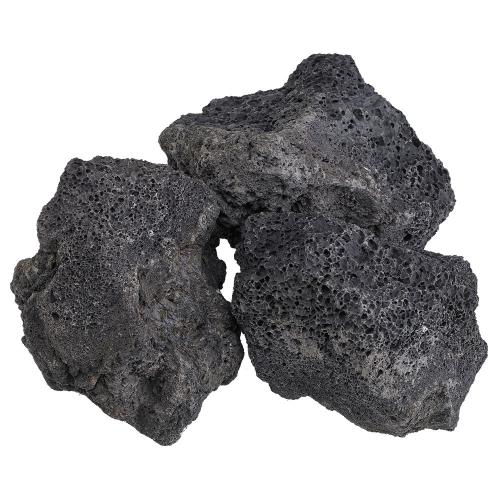 American Fire Glass 4 to 6 Inch Extra Large Black Lava Rock   20 Pounds