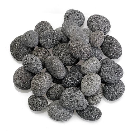 2 to 1 Inch Small Gray Tumbled Lava Stone   20 Pounds