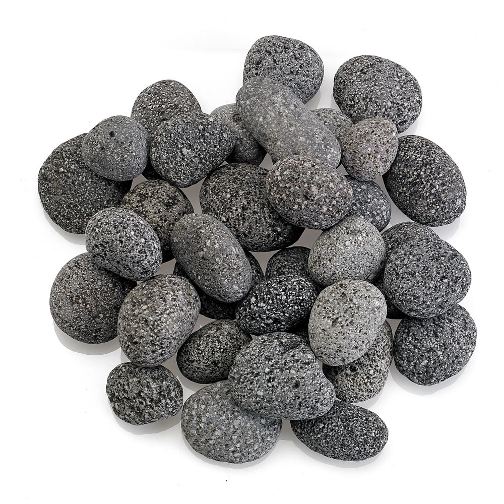 2 to 1 Inch Small Gray Tumbled Lava Stone   20 Pounds