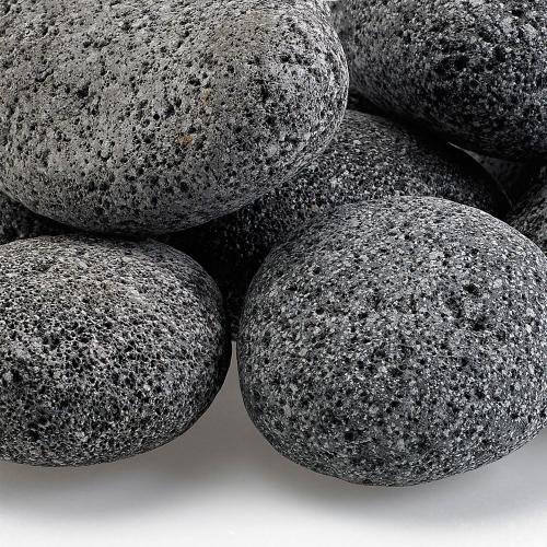 American Fire Glass 2 to 4 Inch Large Gray Tumbled Lava Stone   20 Pounds